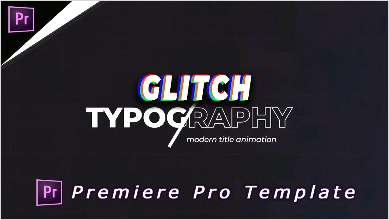 Premiere Pro Logo Animation Template Free Glitch
