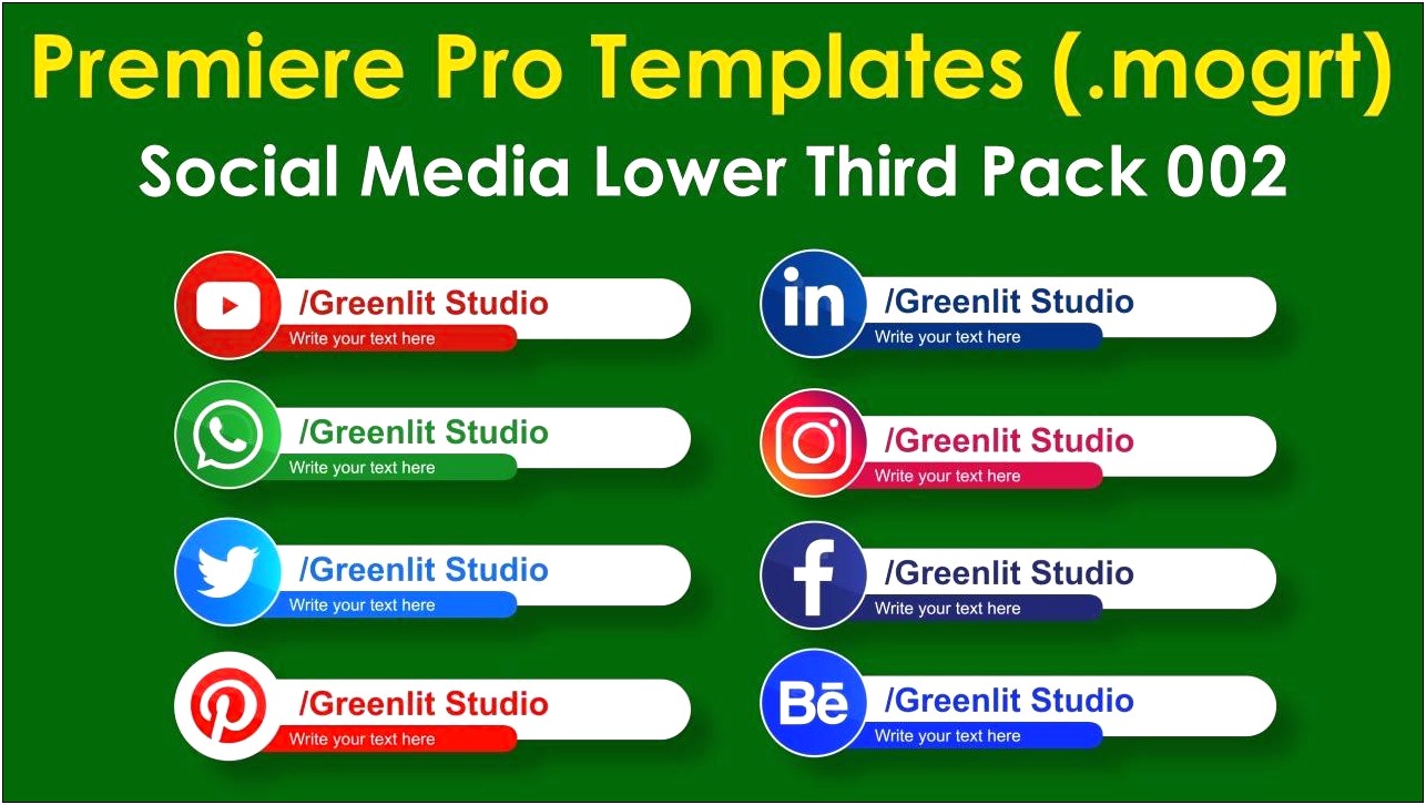 Premiere Pro Lower Thirds Templates Free