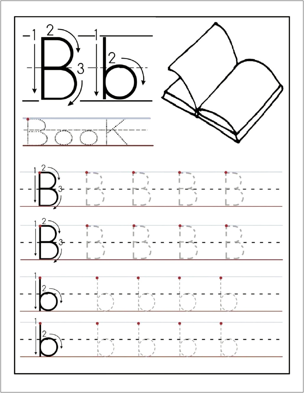 Preschool Handwriting Paper Template For Word Free