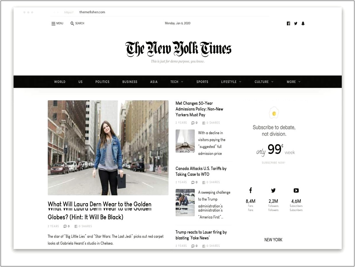 Pressroom Responsive News And Magazine Template Free Download