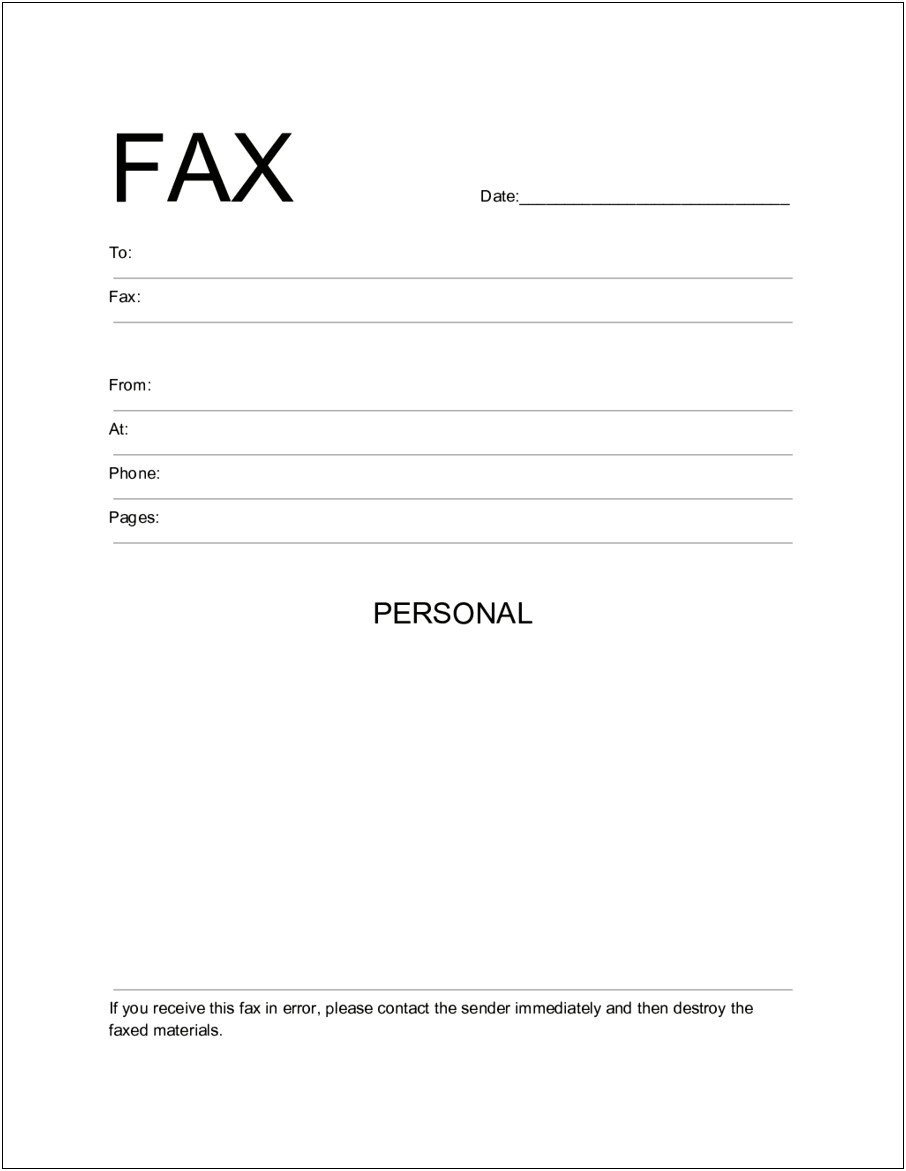 Printable Calendar Templates Free Fax Cover Sheet