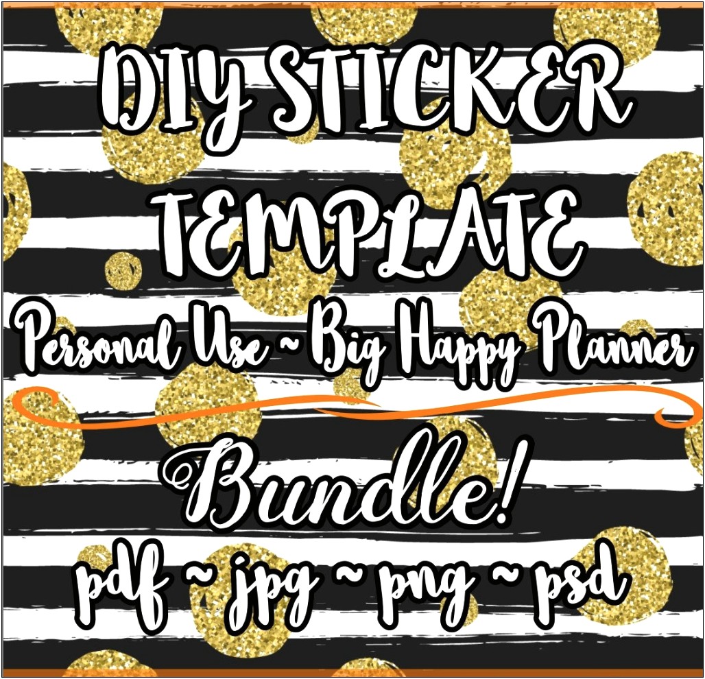 Printable Classic Happy Planner Sticker Template Free