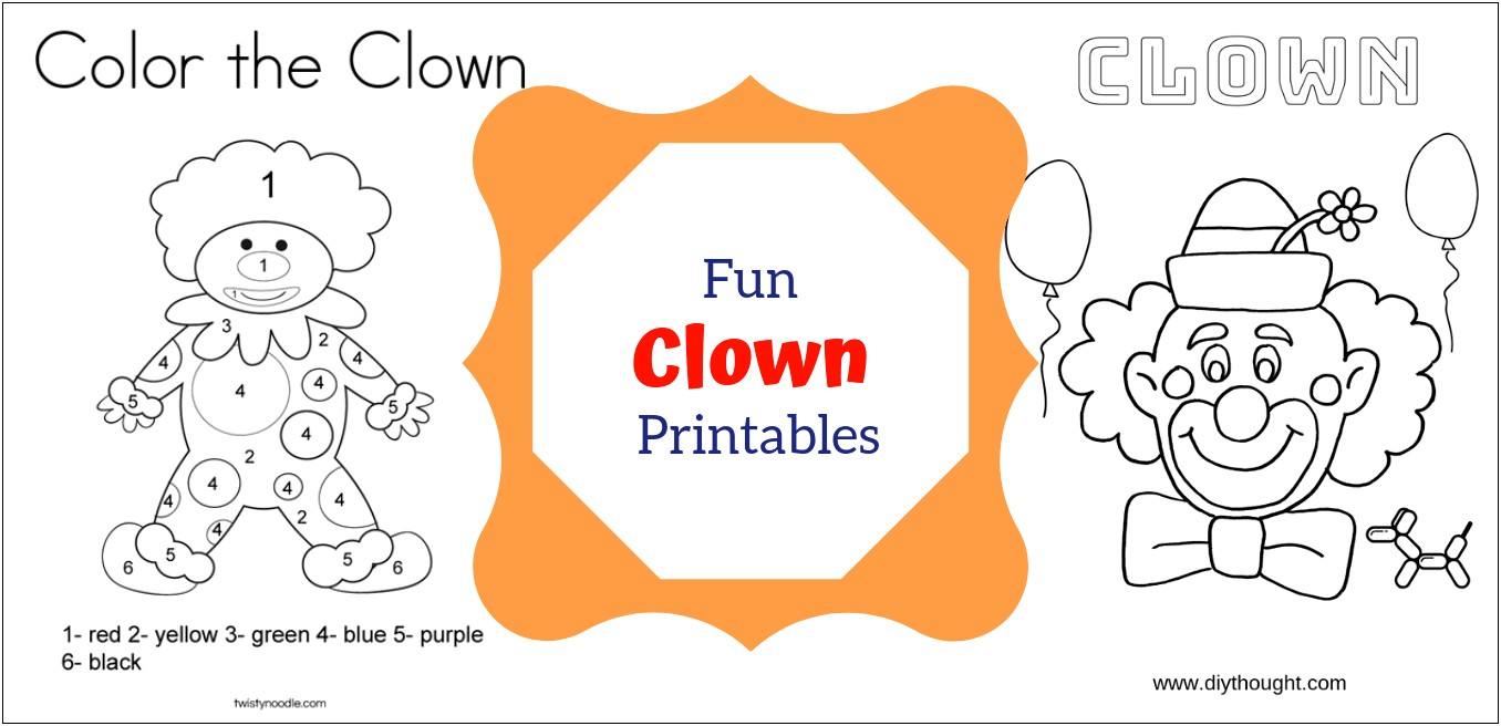 Printable Clown Template Free Entire Body And Face