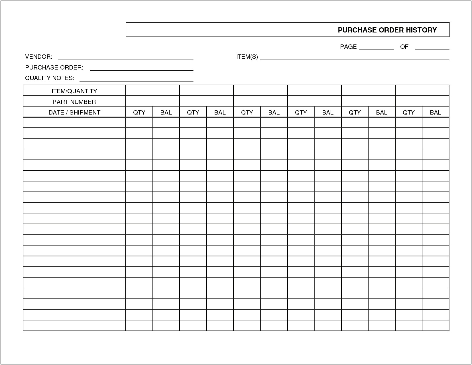 Printable Custom Order Form Template Free Excel