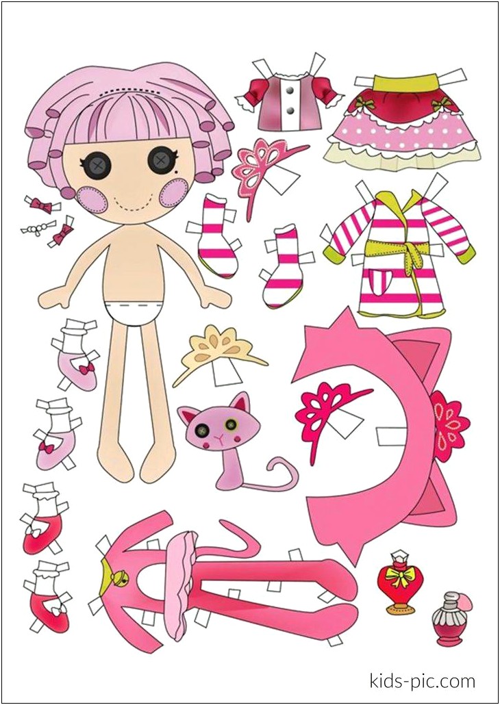 Printable Dress Up Paper Dolls Template Free