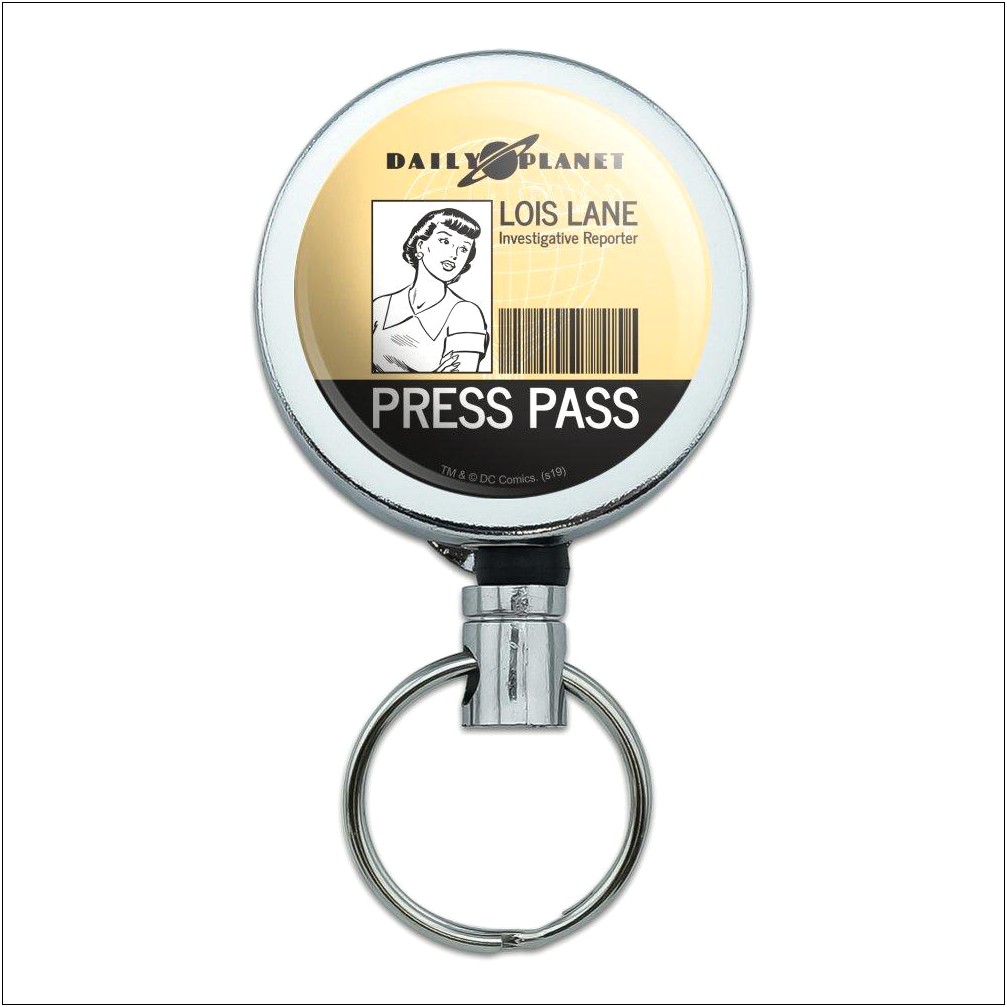 Printable Lois Lane Press Badge Free Template
