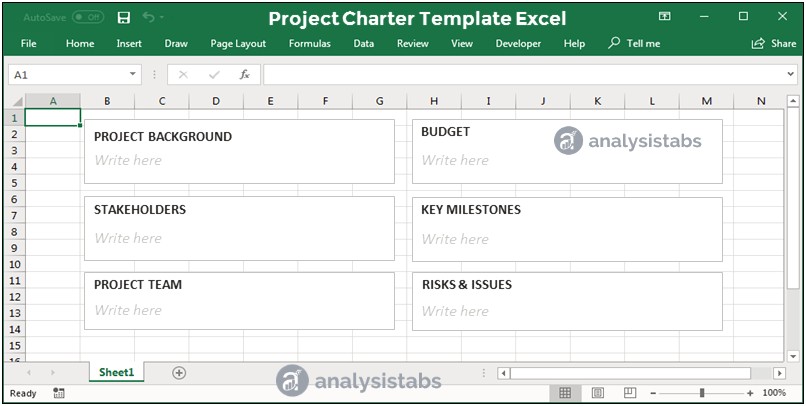 Project Charter Template Ppt Free Download