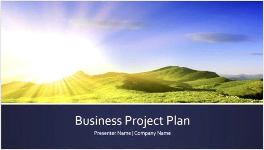 Project Plan Ppt Template Free Download