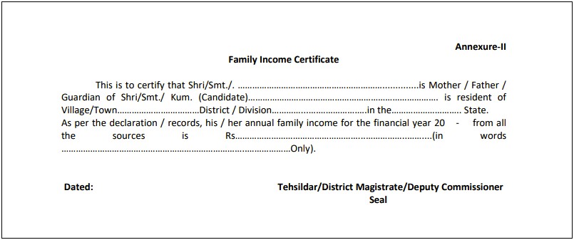Proof Of Income Template From Free Pdf