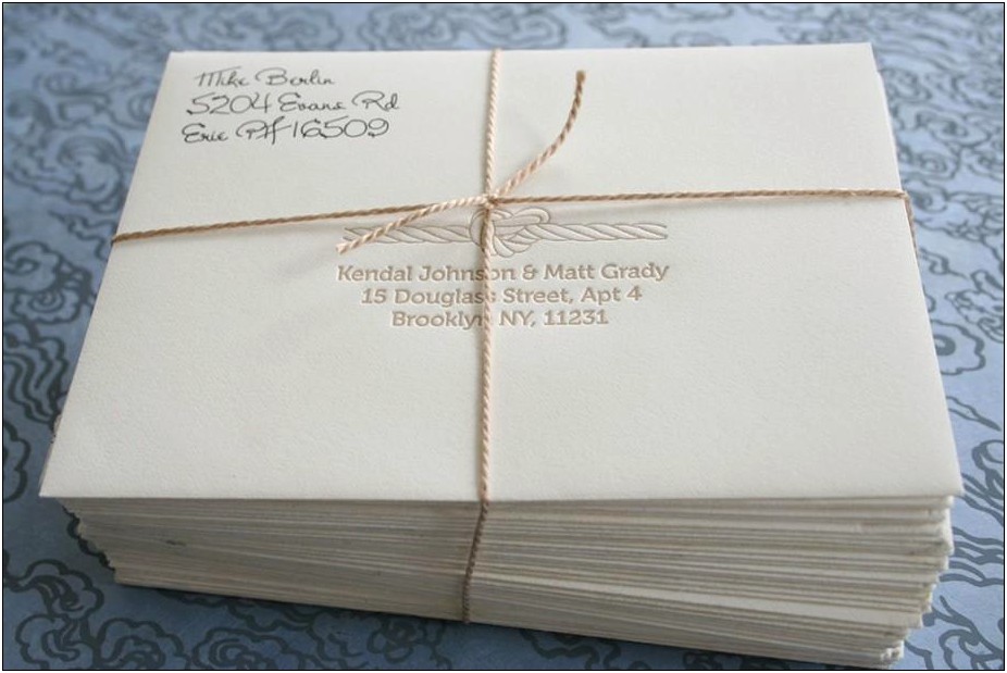 Proper Way To Address Wedding Invitation Envelopes