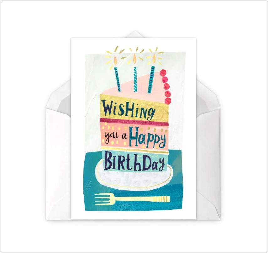 Quarter Fold Birthday Card Template Free Download