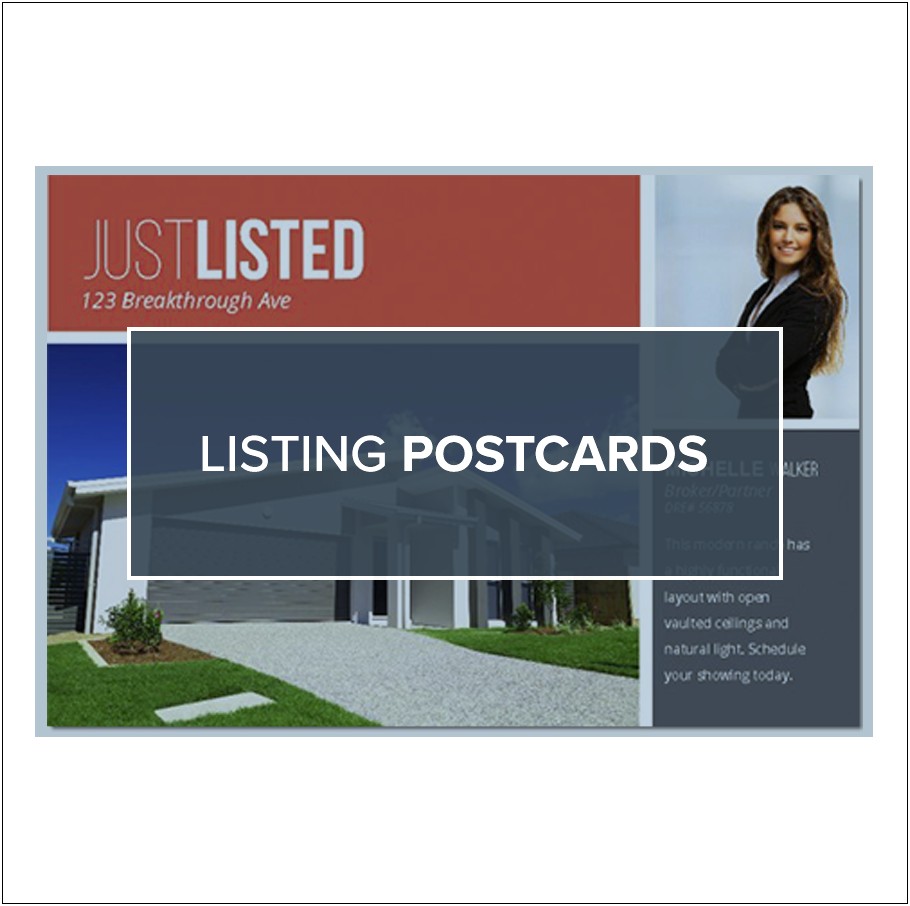Real Estate 12 Month Postcard Template Free