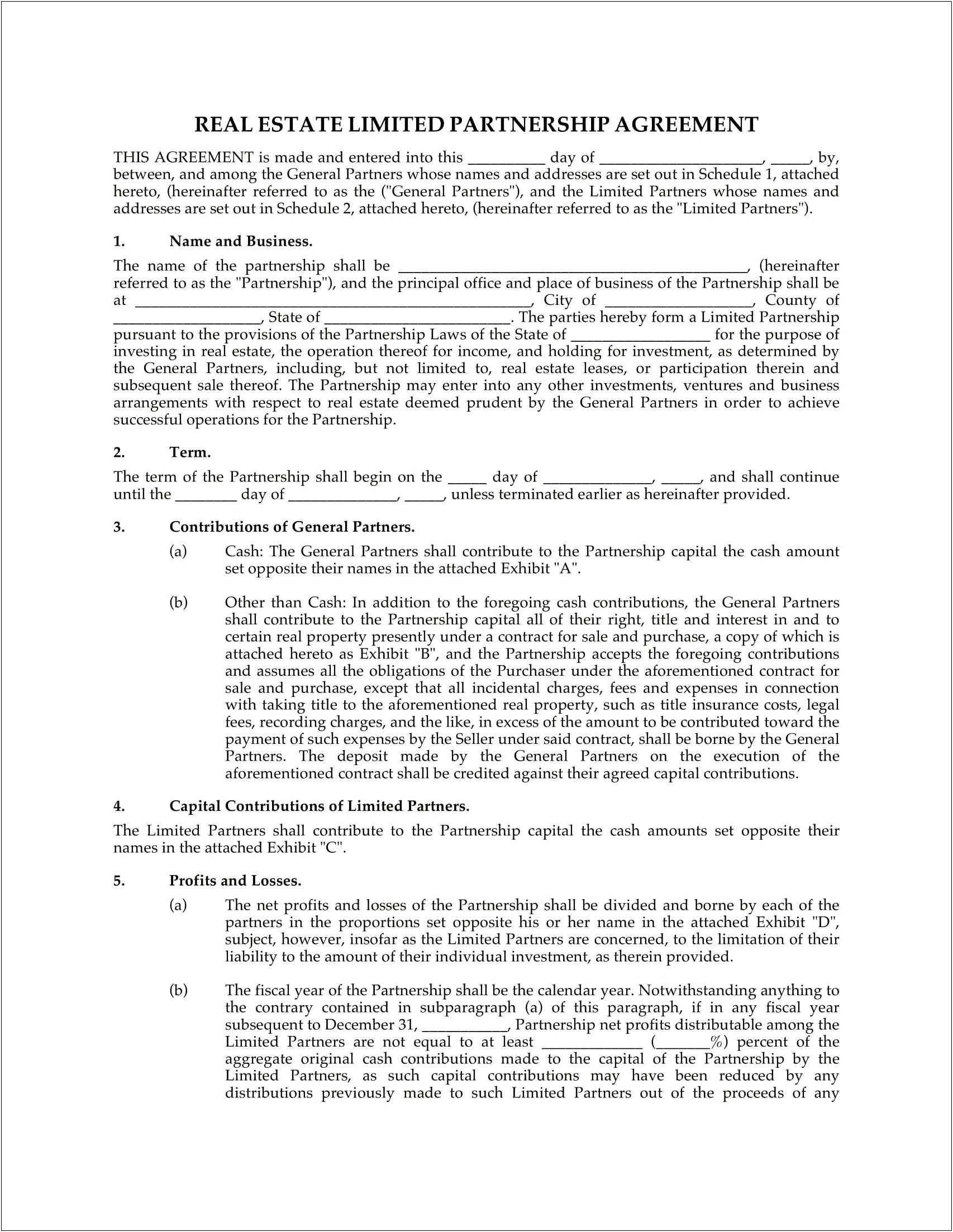 Real Estate Buyout Agreement Template Free