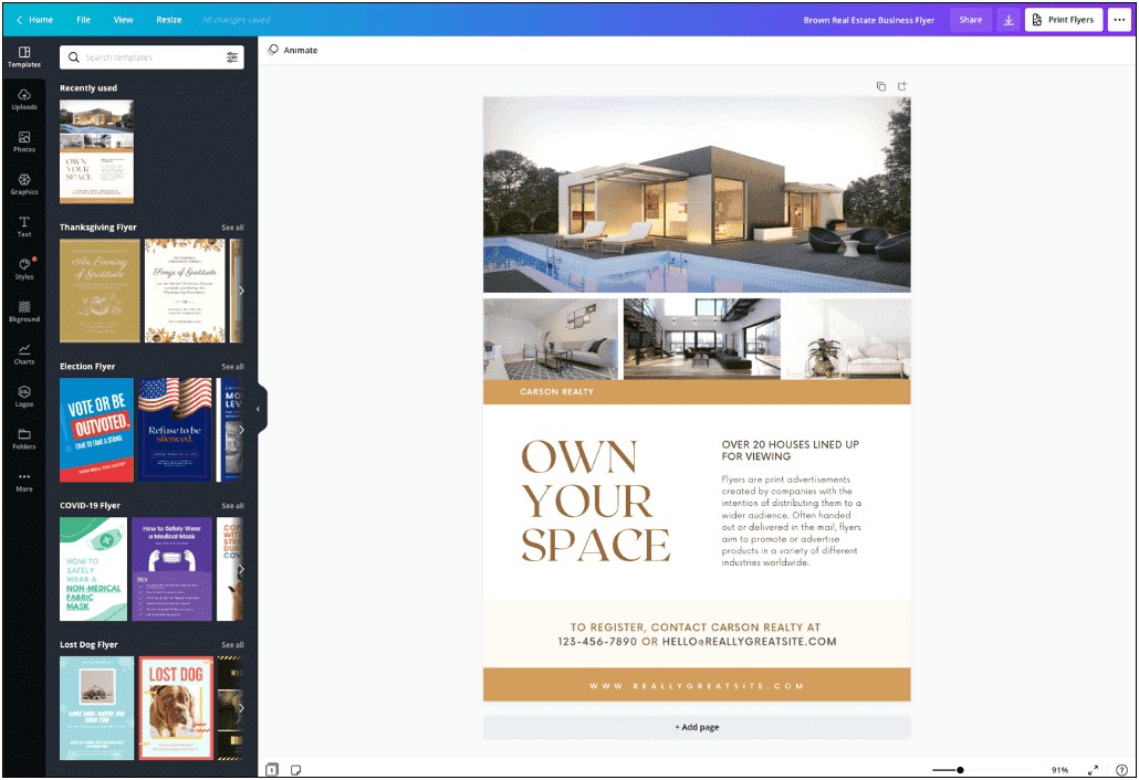 Real Estate Flyer Templates Free For Mac