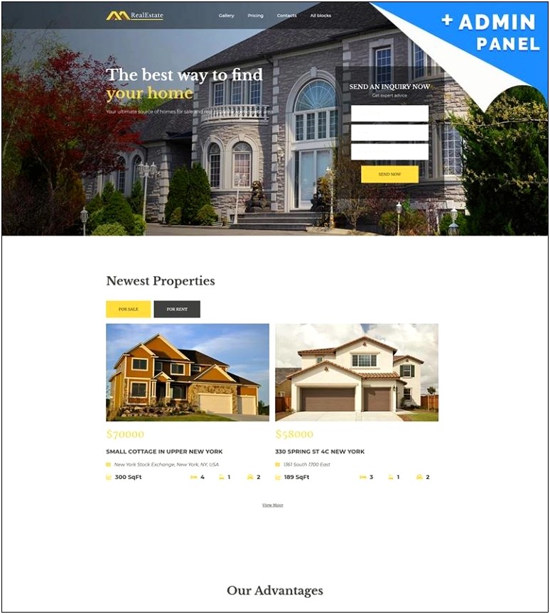 Real Estate Landing Page Html Template Free Download