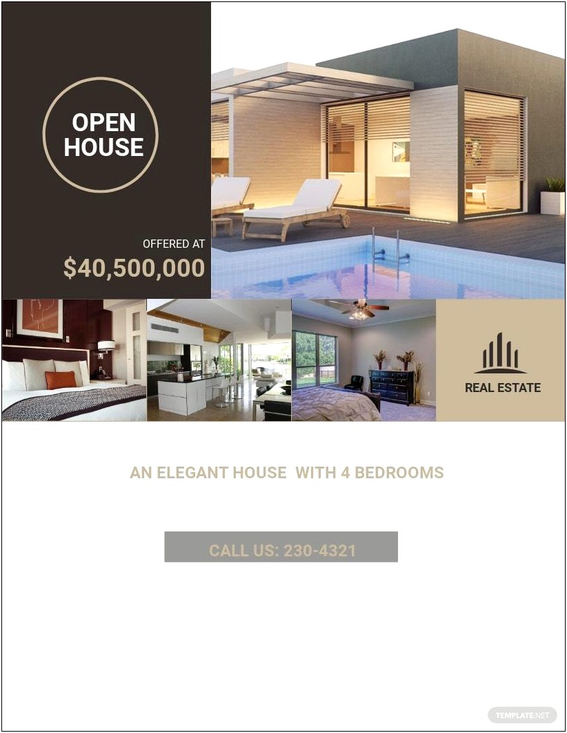 Real Estate Open House Flyer Template Free