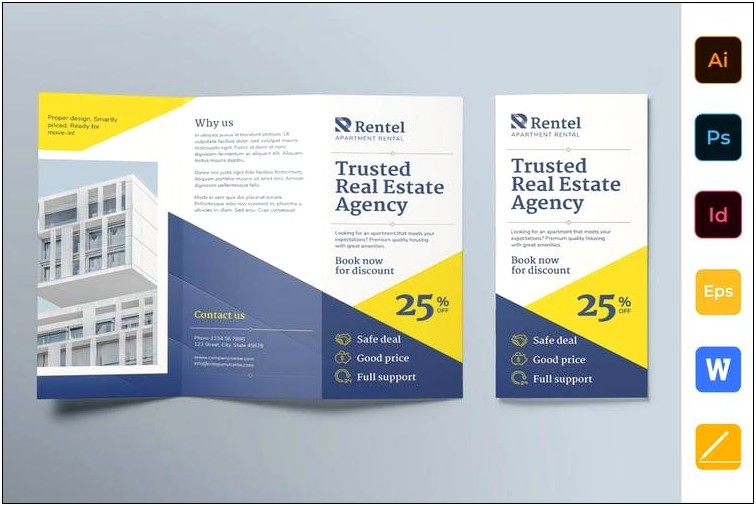 Real Estate Tri Fold Brochure Template Free