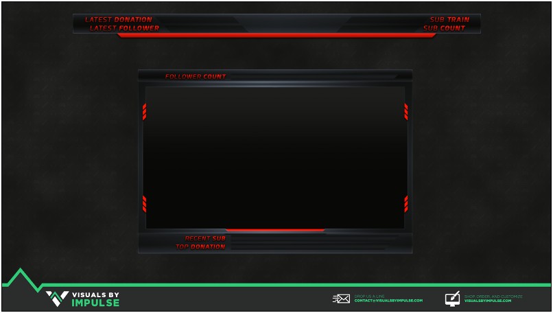Red And Black Webcam Overlay Template Free