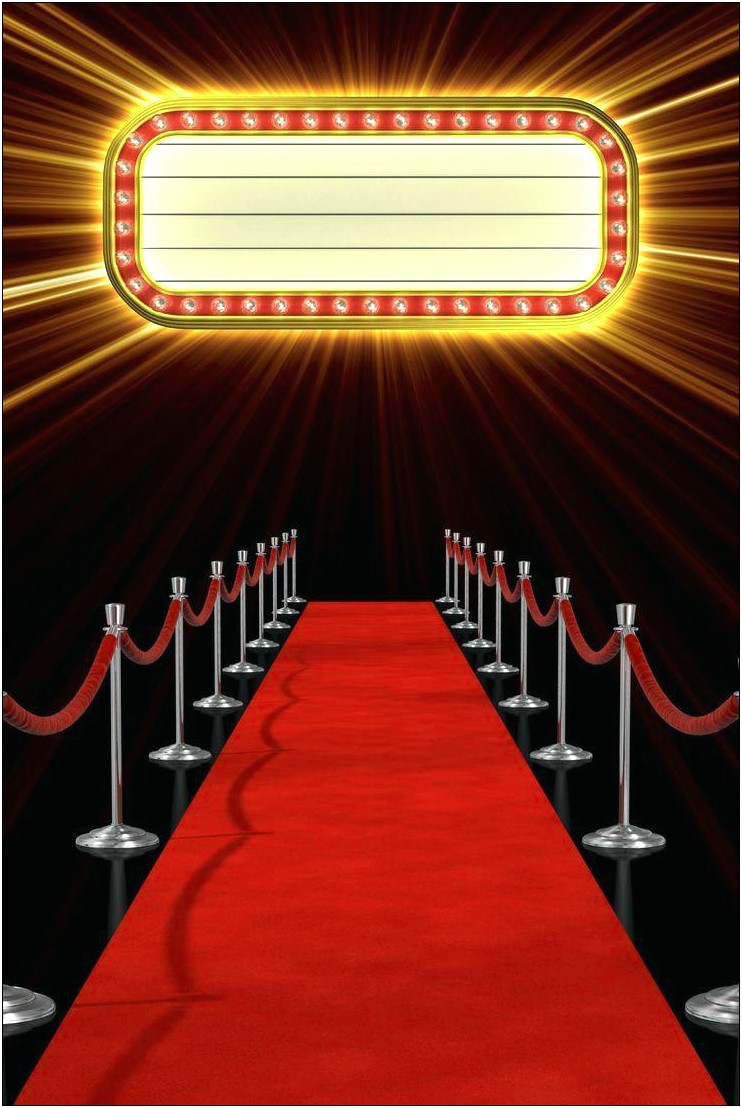 Red Carpet Party Flyer Template Free Download