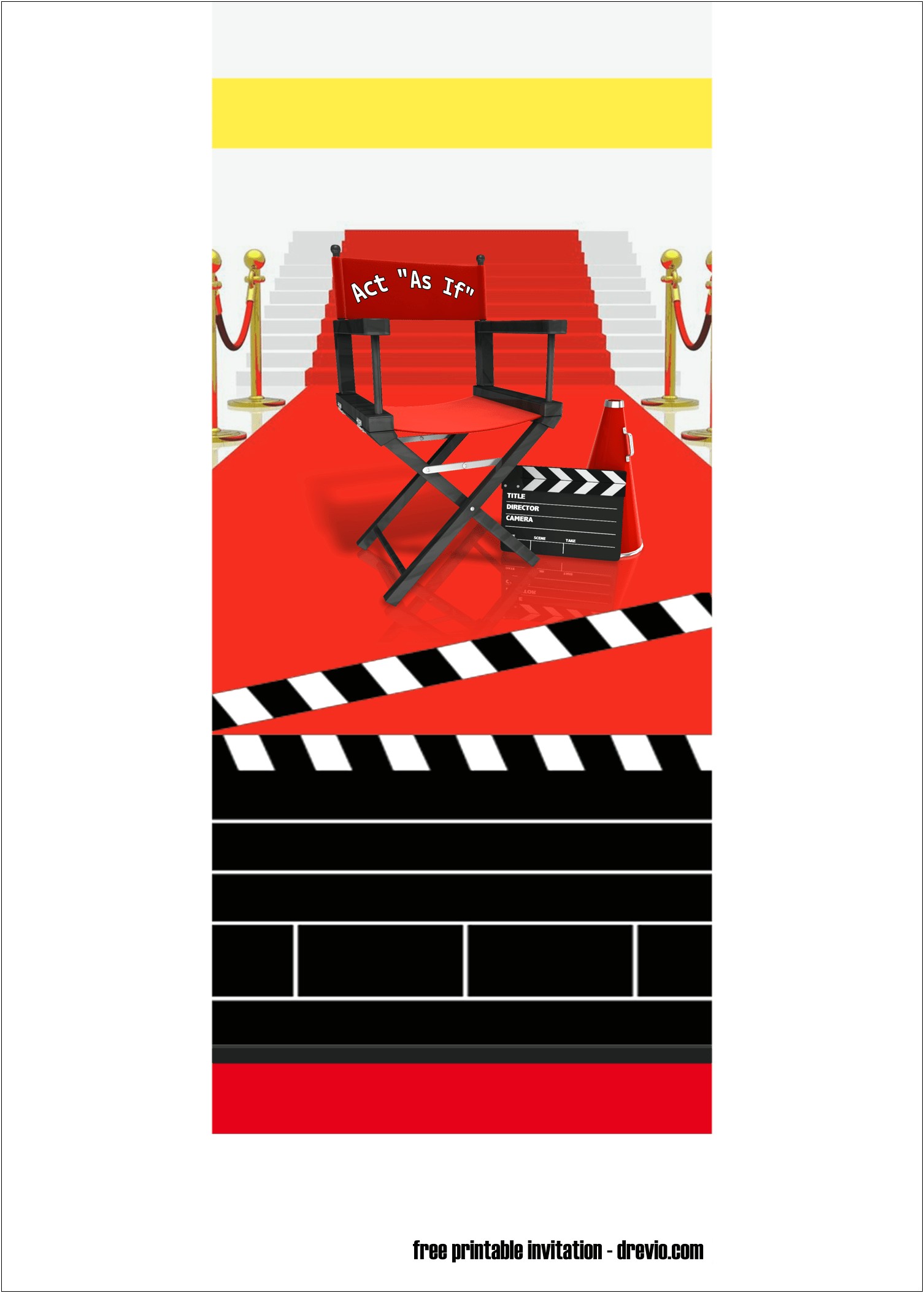 Red Carpet Party Invitations Templates Free