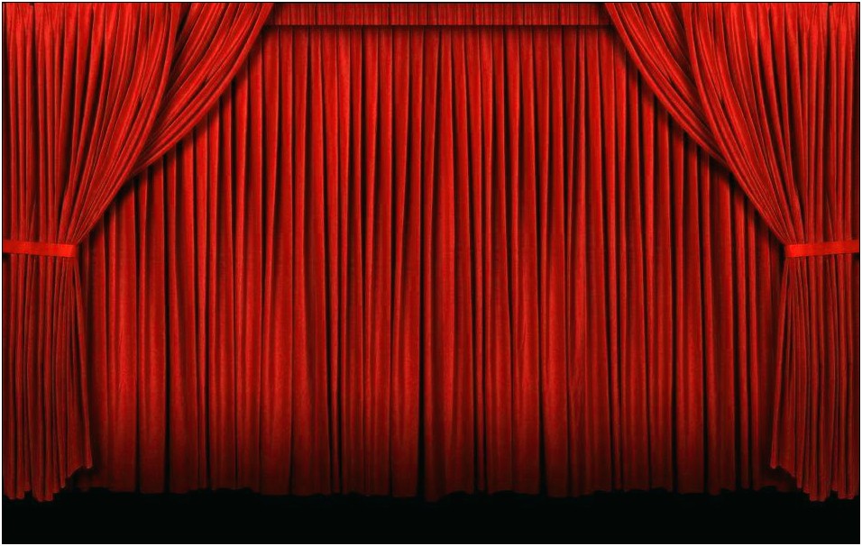 Red Curtain Curtain Top Powerpoint Template Free Download