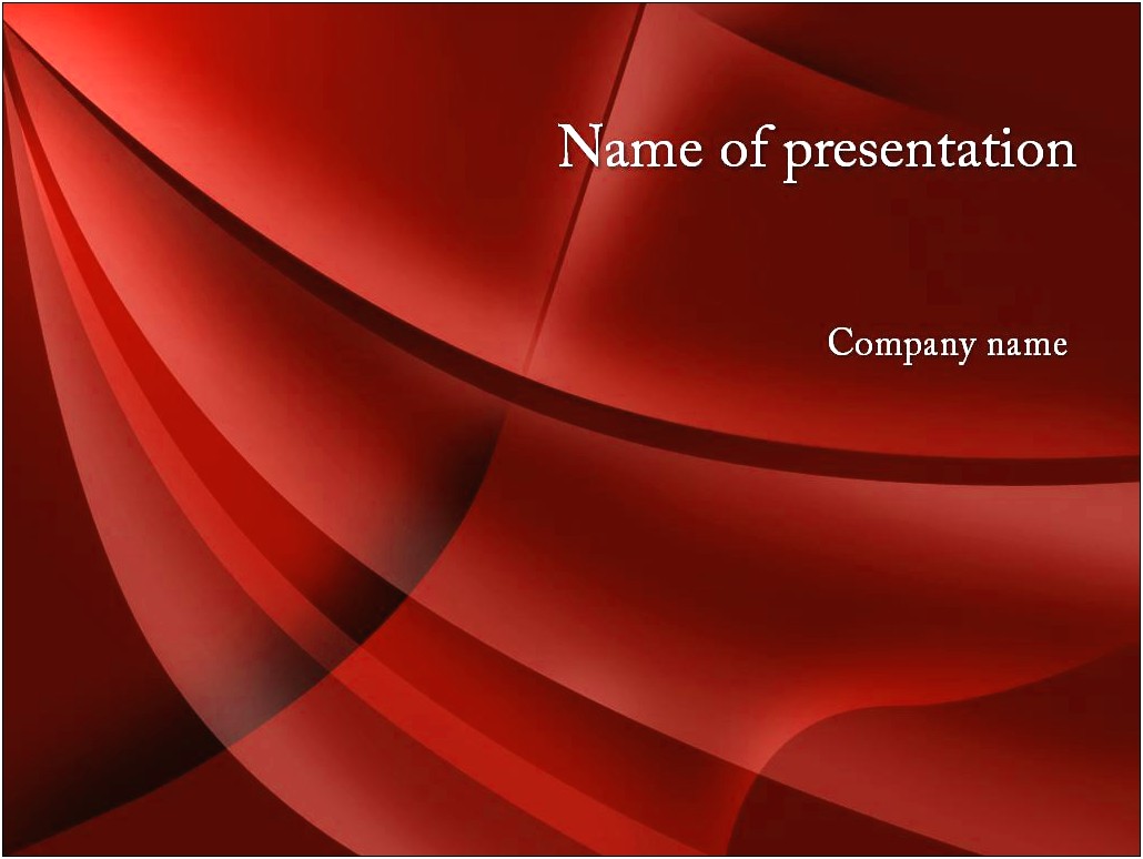Red Curtain Powerpoint Template Free Download