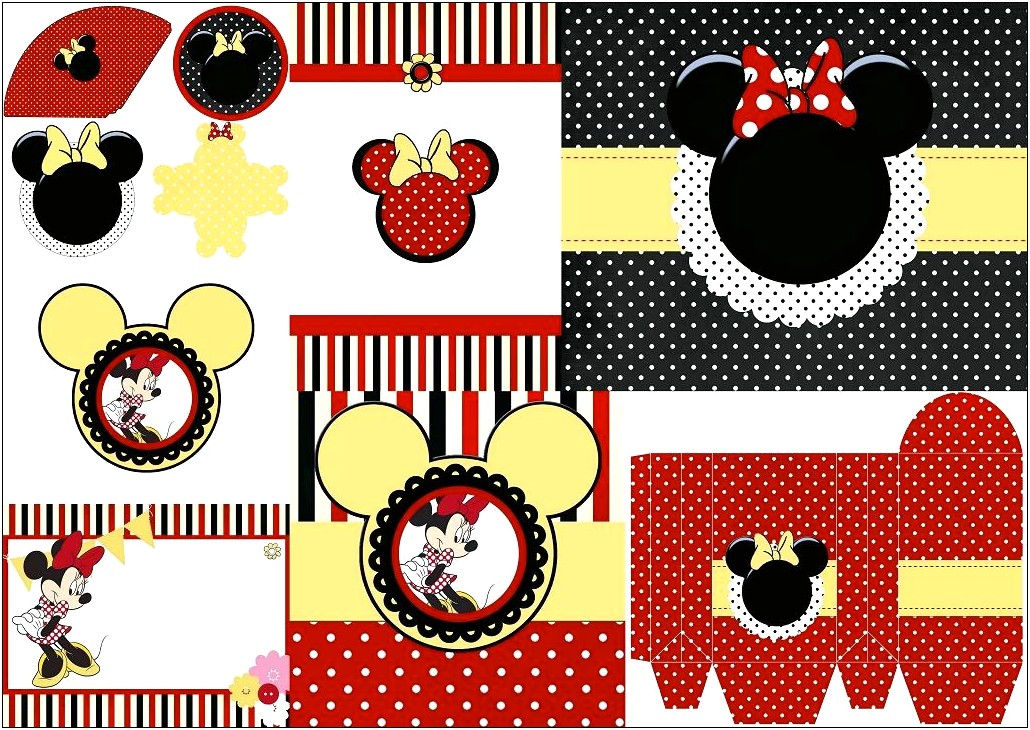 Red Minnie Mouse Birthday Invitation Templates Free
