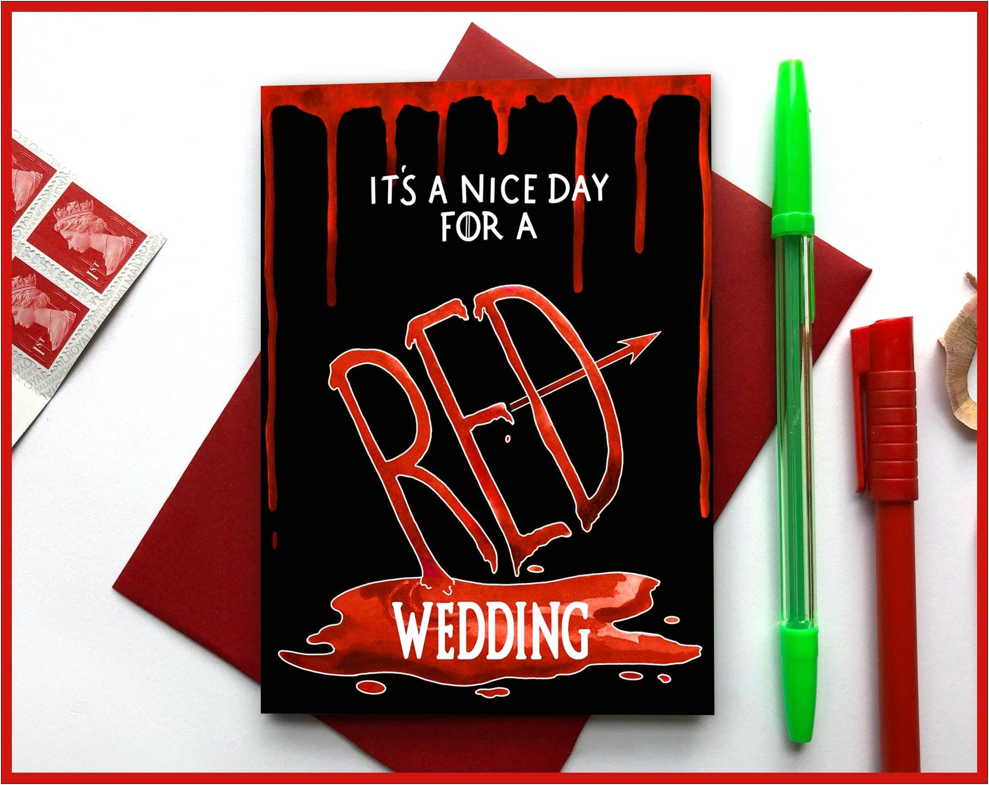 Red Wedding Invitation Game Of Thrones