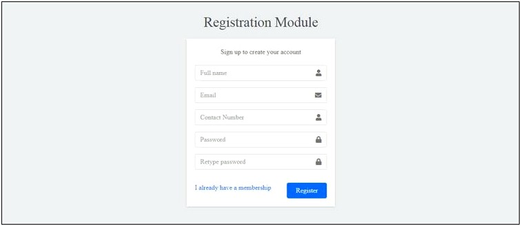 Registration Page Template Html Css Free Download