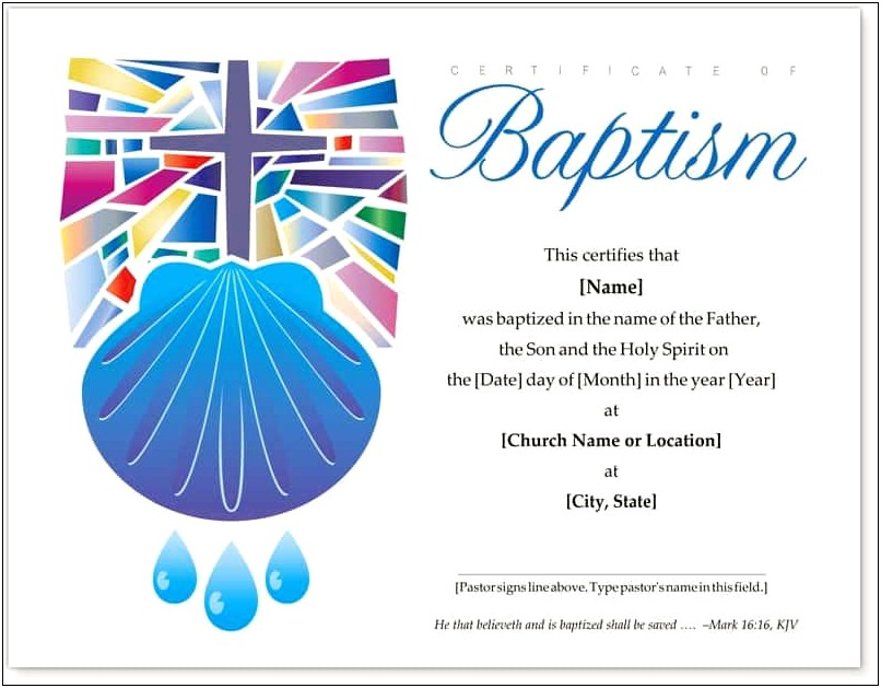 Religious Child Certificate Of Promotion Template Free