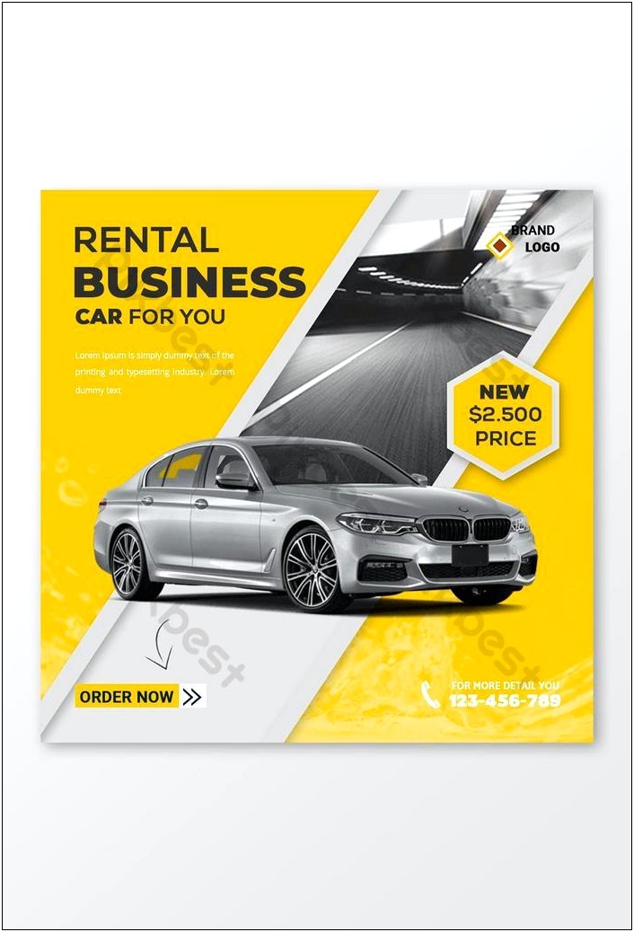 Rent A Car Flyer Template Free Download