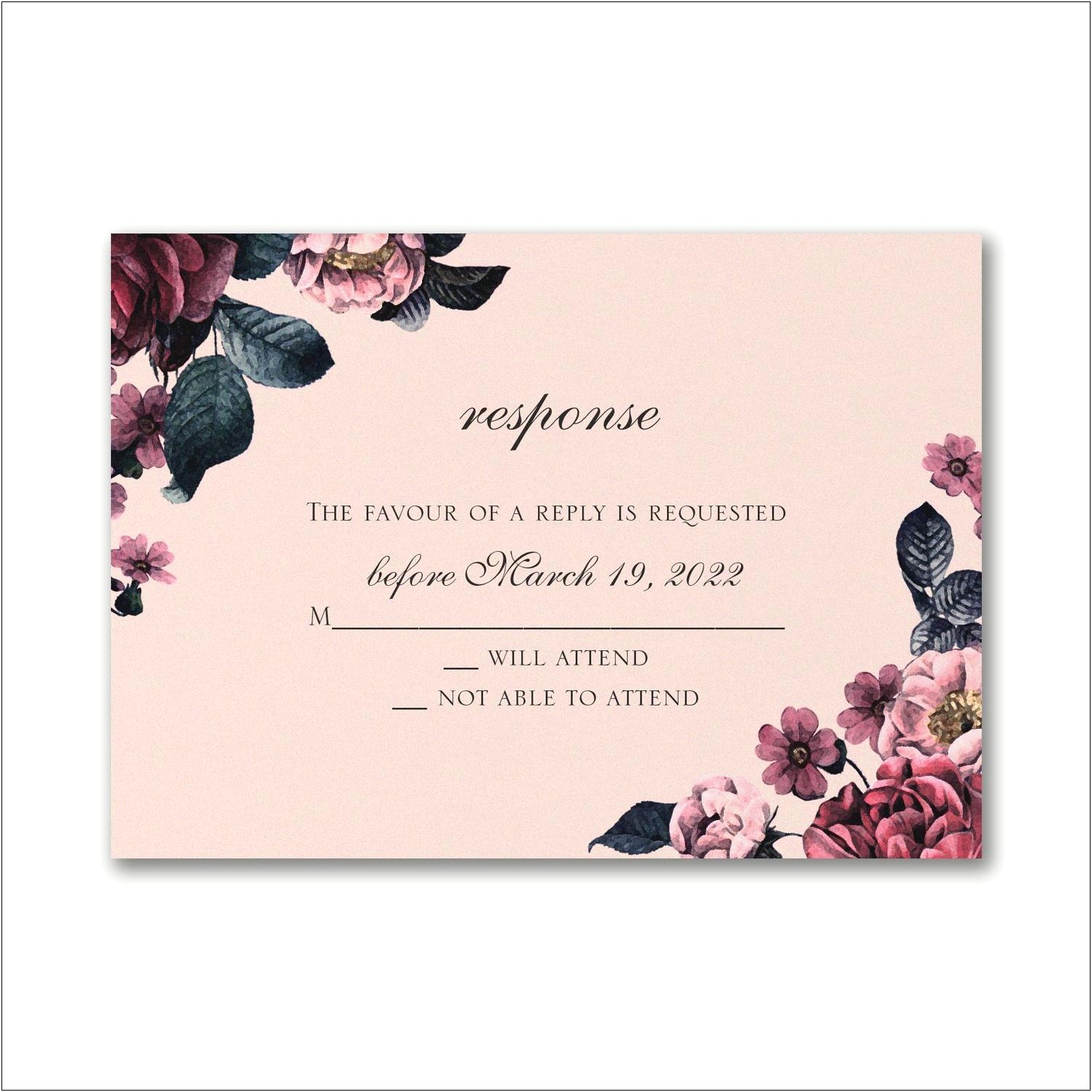 Reply To Wedding Invitation Able To Attend