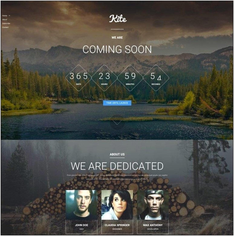 Responsive Coming Soon Page Template Free Download