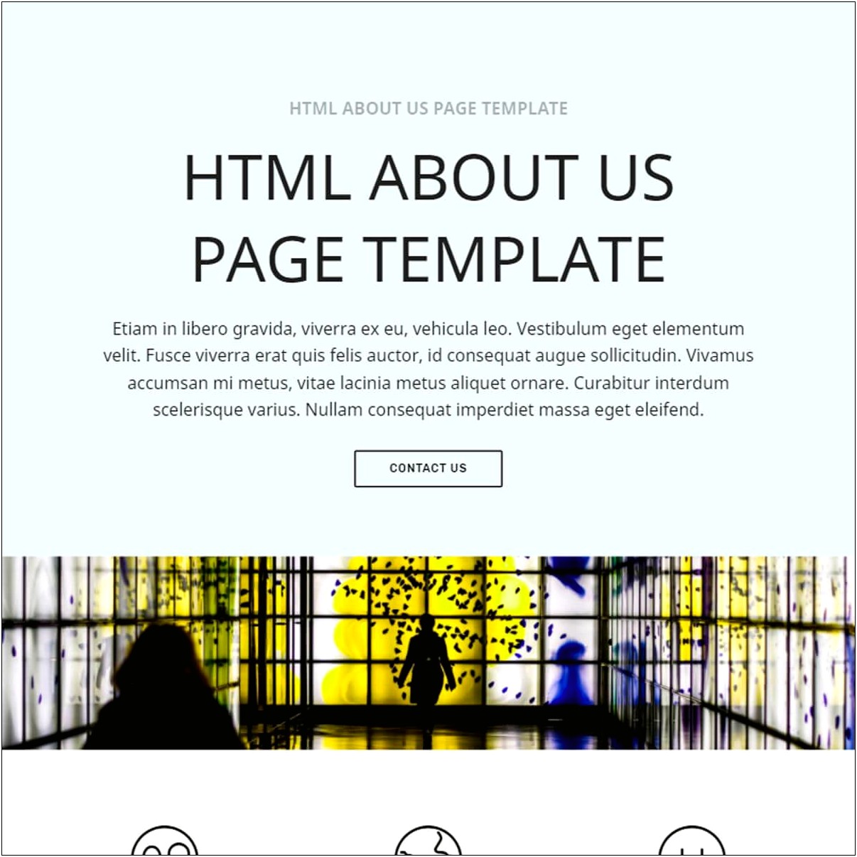 Responsive Contact Us Page Template Free Download