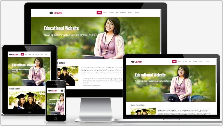 Responsive Web Page Template Free Download