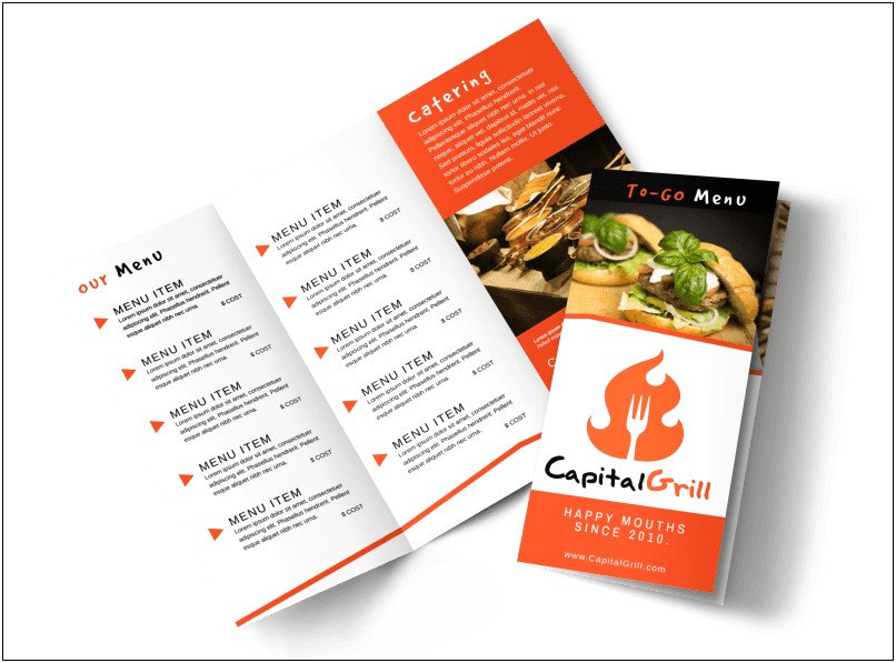 Restaurant Menu Brochure Design Template Free Download