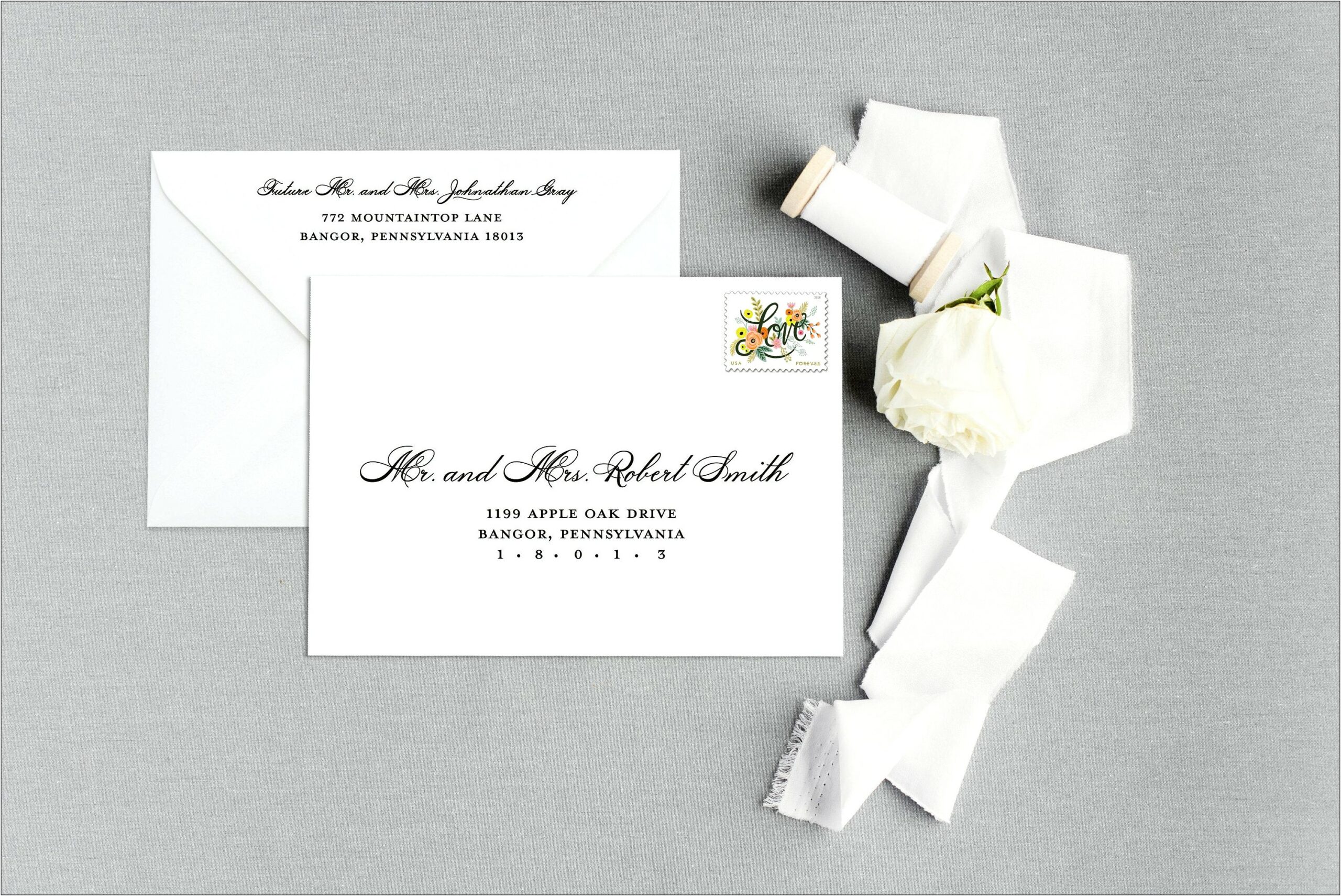 Return Address On Wedding Invitation Outer Envelope