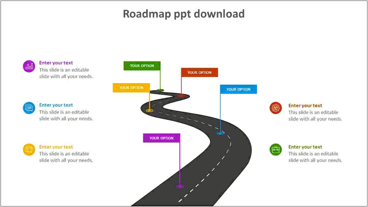 Road Map Template For Powerpoint Free Download