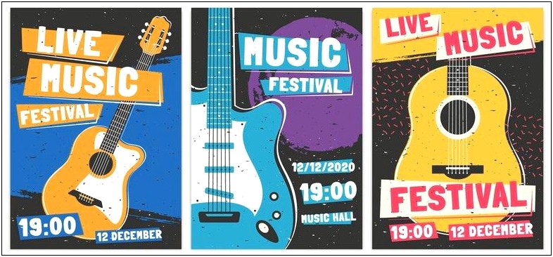Rock And Roll Music Poster Flyer Template Free