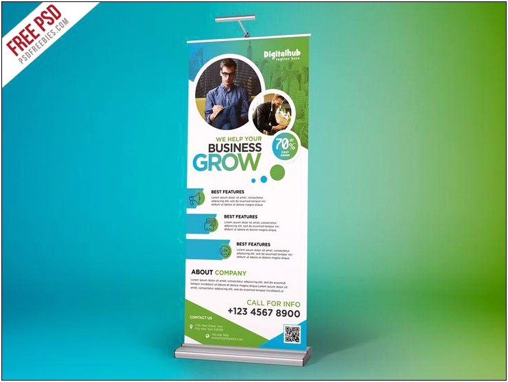 Roll Up Banner Template Psd Free Download