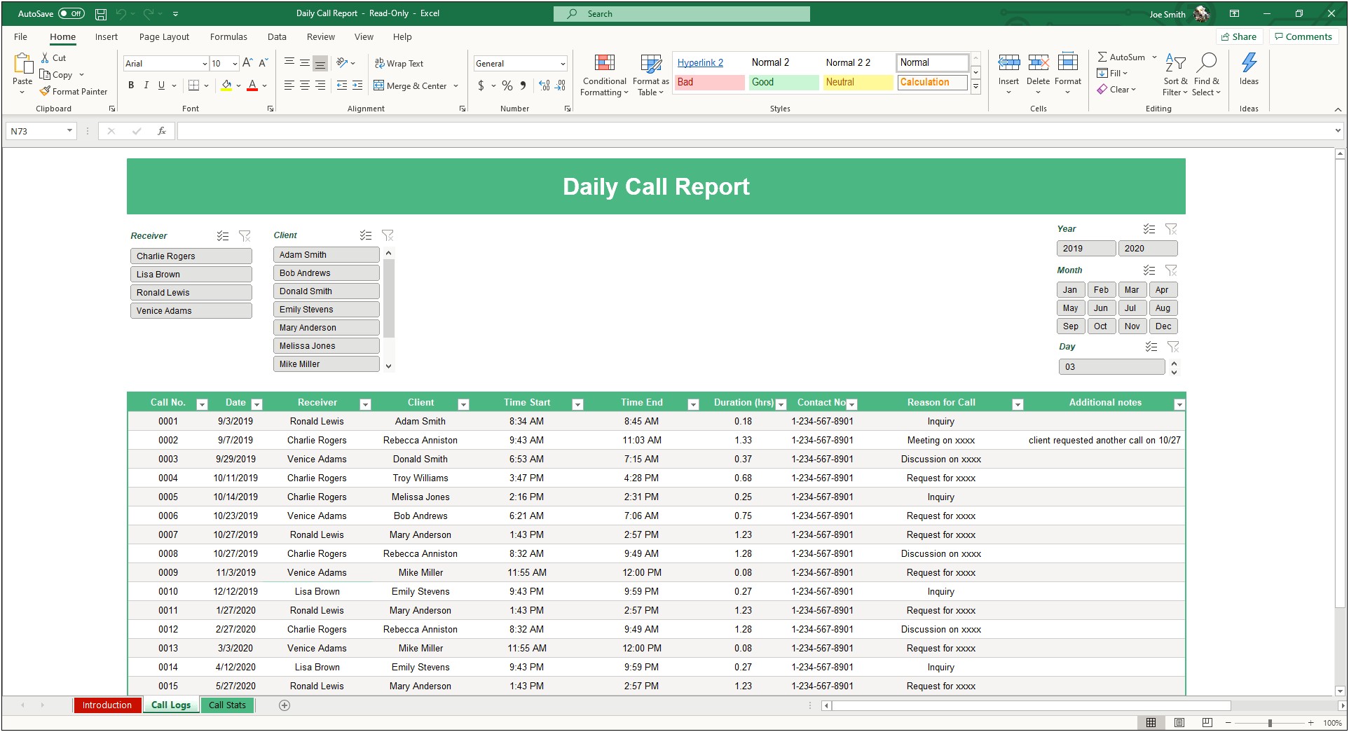 Sales Call Reports Templates Free Word Document