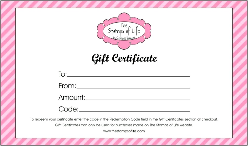 Salon Gift Certificate Template Free Printable