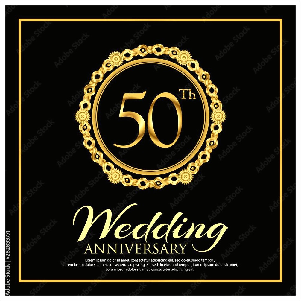 Sample Invitation Card For 50th Wedding Anniversary
