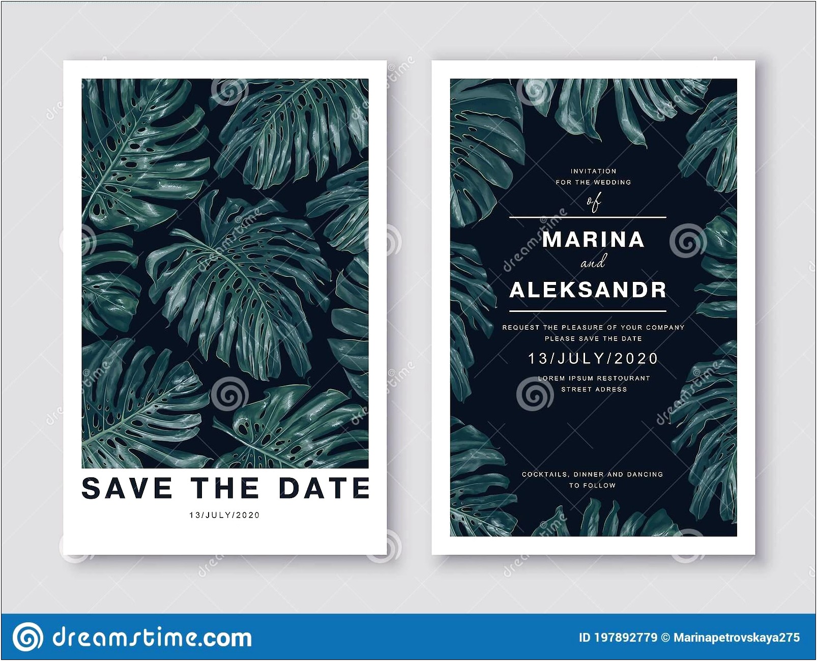 Save The Date Business Dinner Postcard Template Free