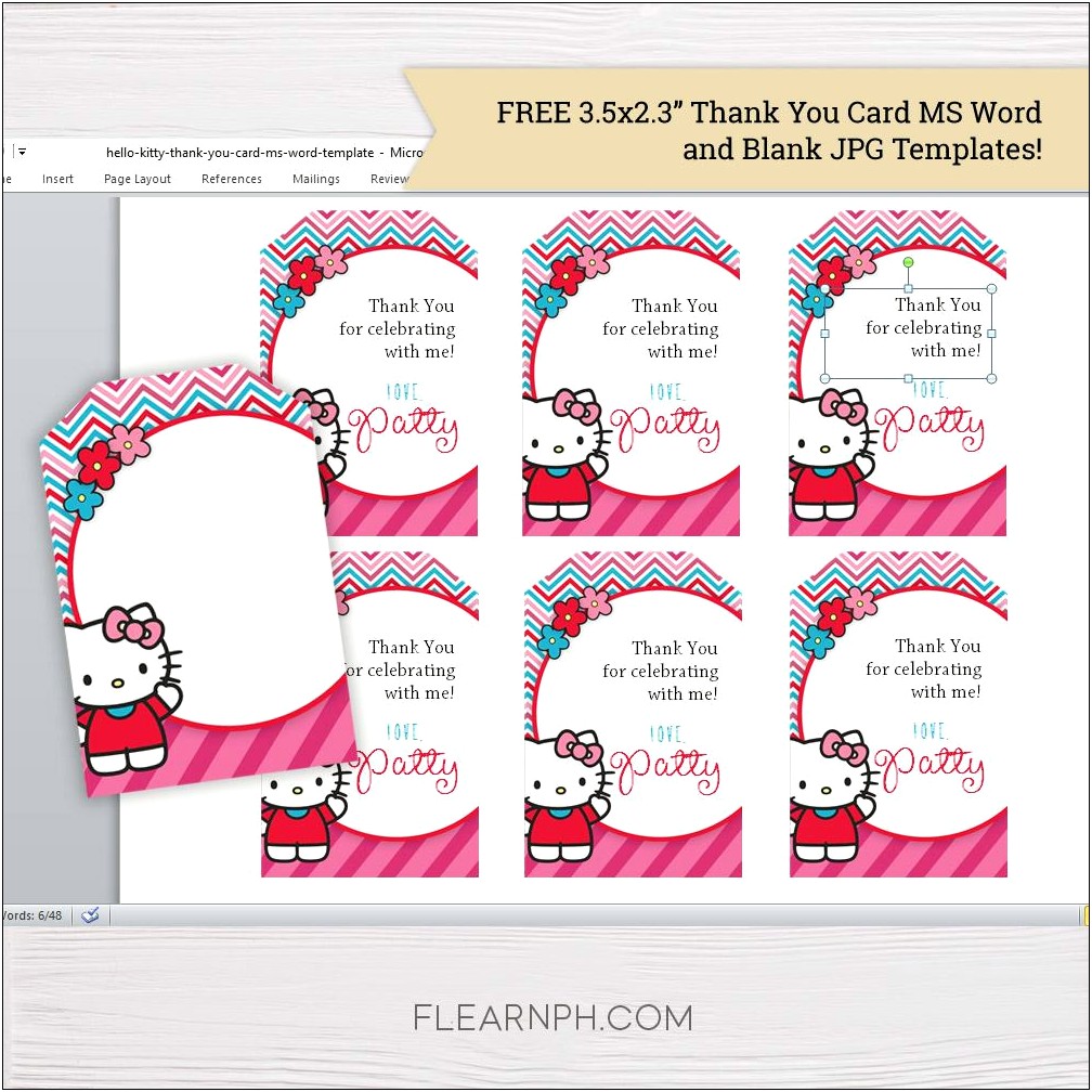 Save The Date Hello Kitty Template Free Download