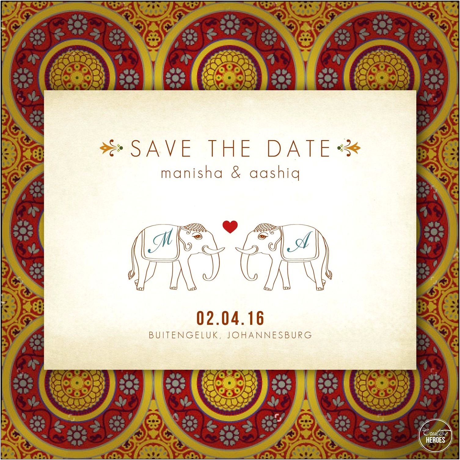 Save The Date Indian Template Free