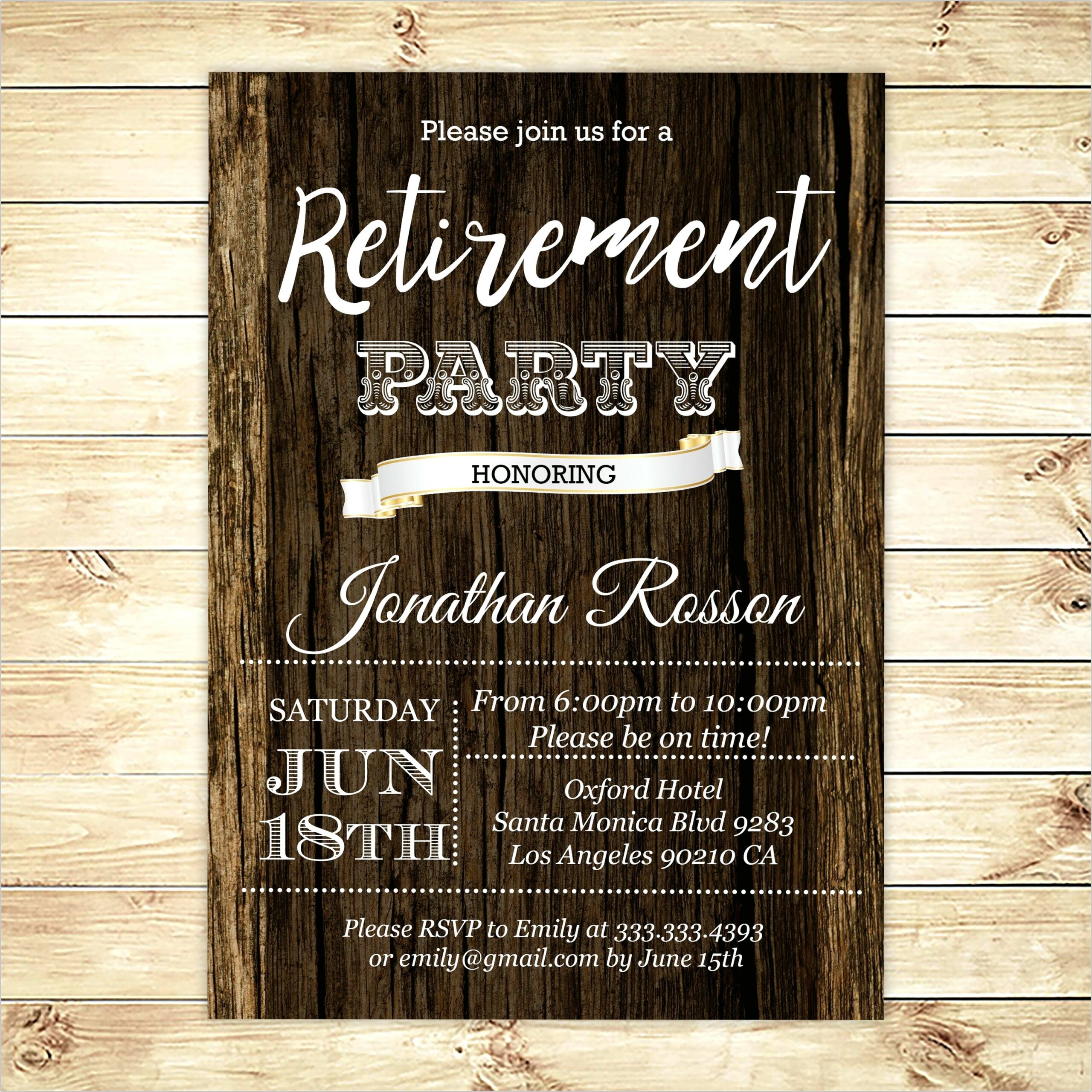 Save The Date Retirement Party Free Template
