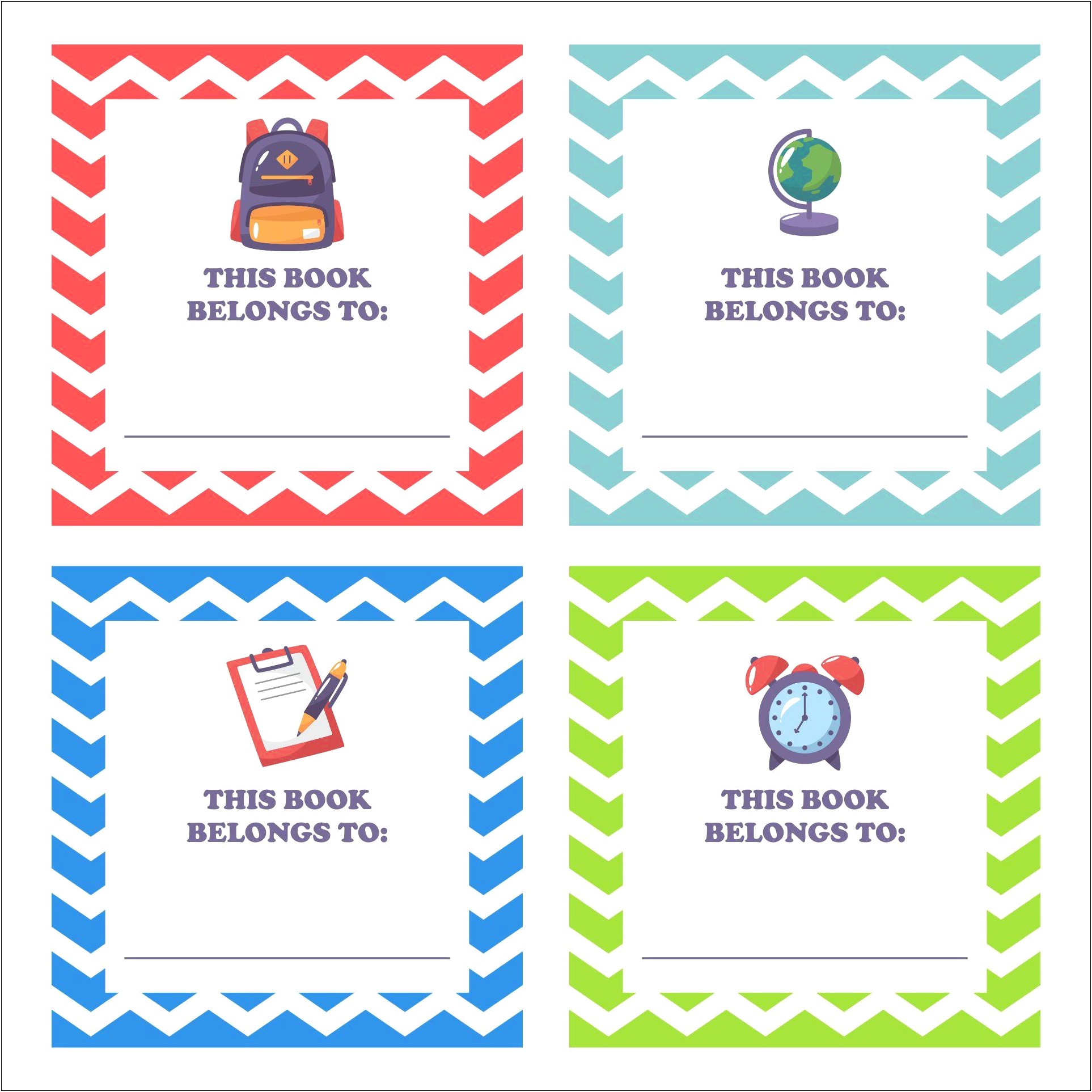 School Book Labels Template Free Download
