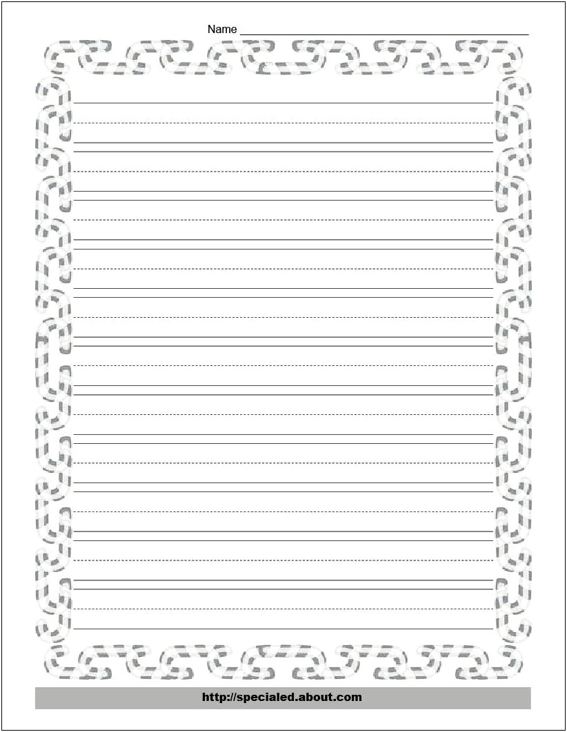 Second Grade Writing Paper Template Free