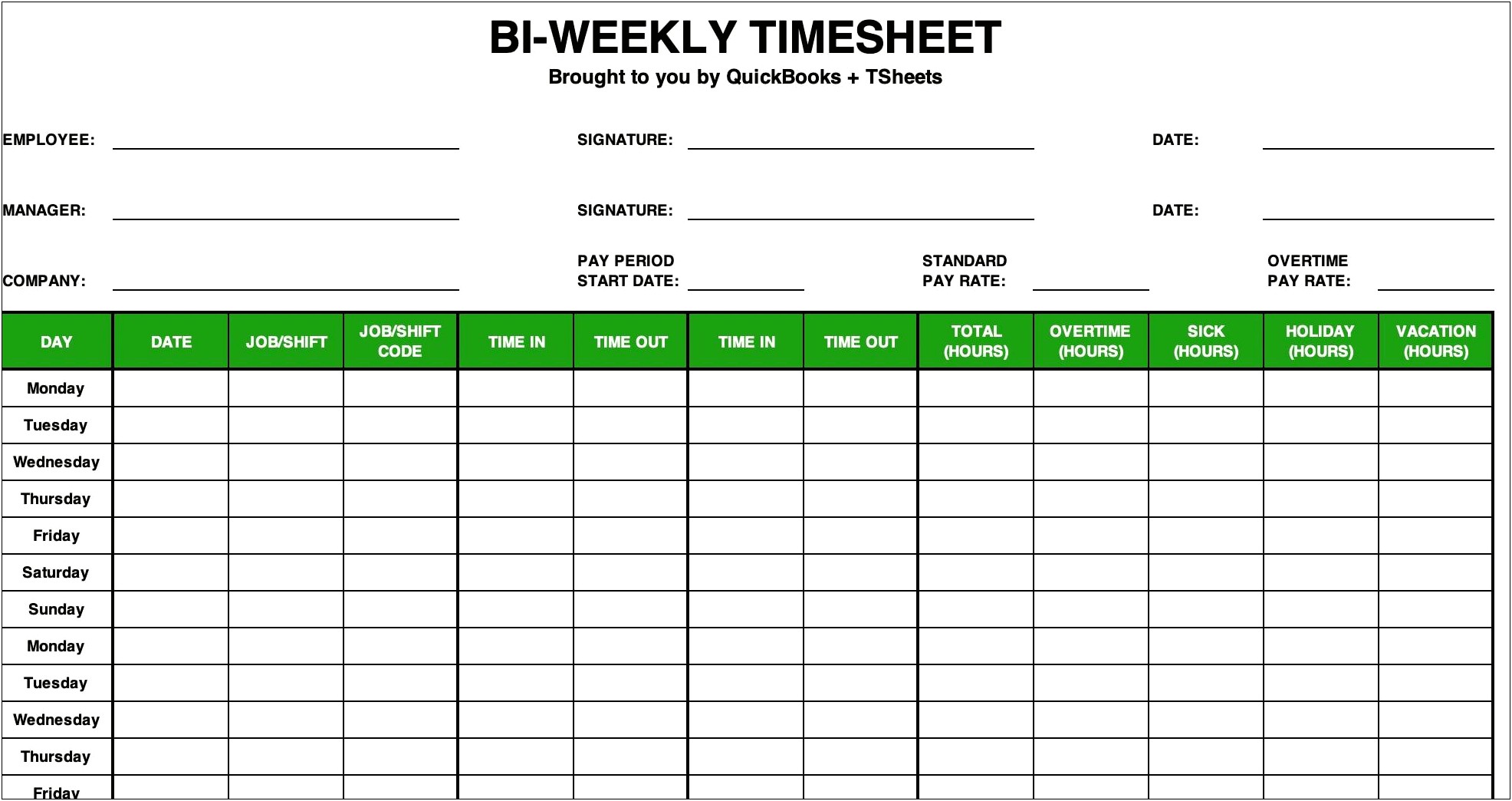 Semi Monthly Timesheet Template Excel Free Download